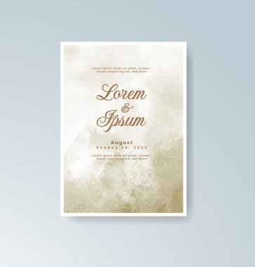 Suluboya düğün davetiyesi