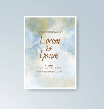 Suluboya düğün davetiyesi