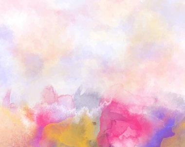 Arkaplan için soyut renkli suluboya. Dijital resim. Suluboya düğün davetiyesi için