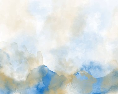 Arkaplan için soyut renkli suluboya. Dijital resim. Suluboya düğün davetiyesi için