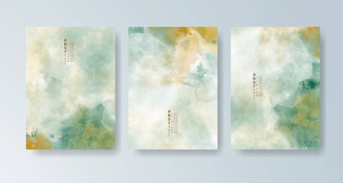 Parlak renkli vektör suluboya arkaplanlı kartlar. Randevunuz, kartpostalınız, afişiniz için tasarım.