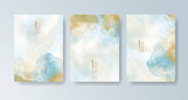 Parlak renkli vektör suluboya arkaplanlı kartlar. Randevunuz, kartpostalınız, afişiniz için tasarım.