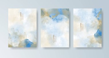 Parlak renkli vektör suluboya arkaplanlı kartlar. Randevunuz, kartpostalınız, afişiniz için tasarım.