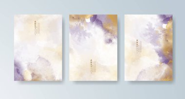 Parlak renkli vektör suluboya arkaplanlı kartlar. Randevunuz, kartpostalınız, afişiniz için tasarım.