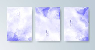 Parlak renkli vektör suluboya arkaplanlı kartlar. Randevunuz, kartpostalınız, afişiniz için tasarım.