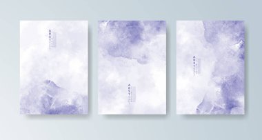 Parlak renkli vektör suluboya arkaplanlı kartlar. Randevunuz, kartpostalınız, afişiniz için tasarım.