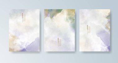 Parlak renkli vektör suluboya arkaplanlı kartlar. Randevunuz, kartpostalınız, afişiniz için tasarım.