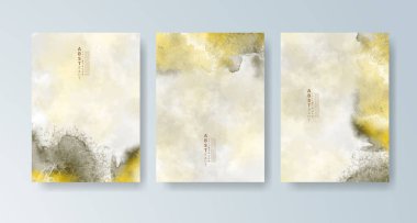 Parlak renkli vektör suluboya arkaplanlı kartlar. Randevunuz, kartpostalınız, afişiniz için tasarım.