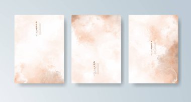 Parlak renkli vektör suluboya arkaplanlı kartlar. Randevunuz, kartpostalınız, afişiniz için tasarım.