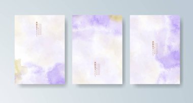 Parlak renkli vektör suluboya arkaplanlı kartlar. Randevunuz, kartpostalınız, afişiniz için tasarım.