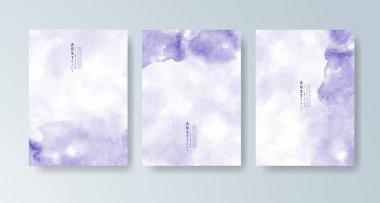 Parlak renkli vektör suluboya arkaplanlı kartlar. Randevunuz, kartpostalınız, afişiniz için tasarım.