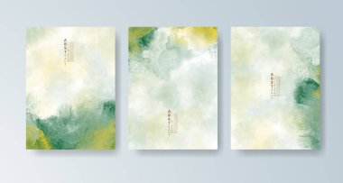 Parlak renkli vektör suluboya arkaplanlı kartlar. Randevunuz, kartpostalınız, afişiniz için tasarım.