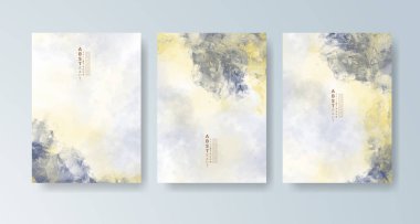 Parlak renkli vektör suluboya arkaplanlı kartlar. Randevunuz, kartpostalınız, afişiniz için tasarım.