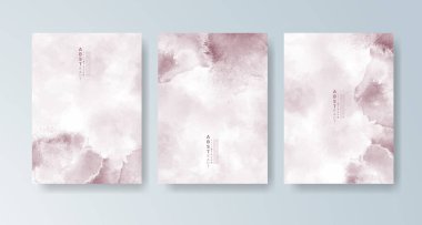 Parlak renkli vektör suluboya arkaplanlı kartlar. Randevunuz, kartpostalınız, afişiniz için tasarım.