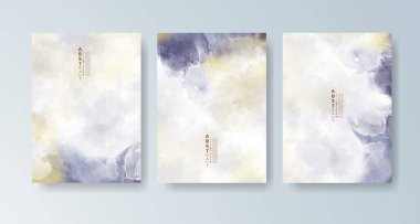 Parlak renkli vektör suluboya arkaplanlı kartlar. Randevunuz, kartpostalınız, afişiniz için tasarım.