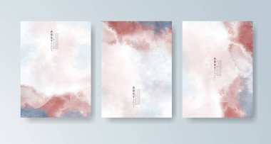Parlak renkli vektör suluboya arkaplanlı kartlar. Randevunuz, kartpostalınız, afişiniz için tasarım.