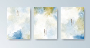 Parlak renkli vektör suluboya arkaplanlı kartlar. Randevunuz, kartpostalınız, afişiniz için tasarım.