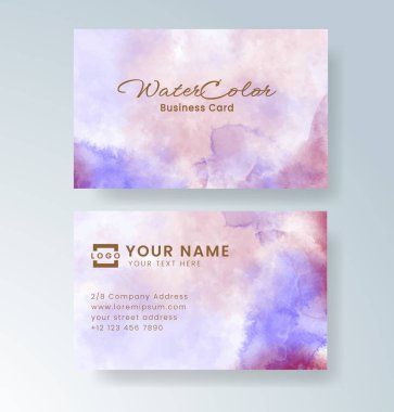 Suluboya ile güzel bir kartvizit şablonu