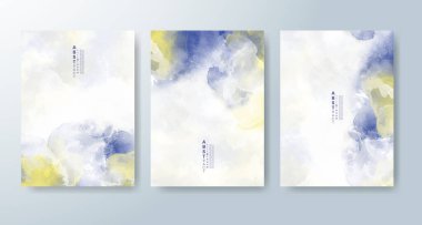 Suluboya geçmişi olan kartlar. Kapak için tasarım, tarih, kartpostal, afiş, logo.