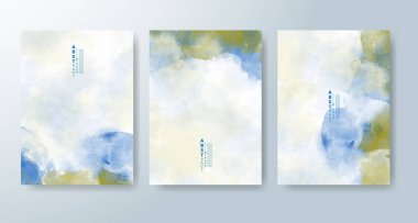 Suluboya geçmişi olan kartlar. Kapak için tasarım, tarih, kartpostal, afiş, logo.