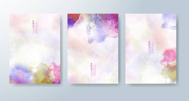 Suluboya geçmişi olan kartlar. Kapak için tasarım, tarih, kartpostal, afiş, logo.