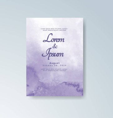 Soyut sıçramalı suluboya düğün davetiyesi