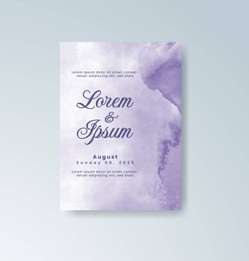 Soyut sıçramalı suluboya düğün davetiyesi