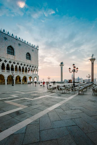 Venise Italie Octobre 2022 Place Saint Marc Aube Avec Des — Photo