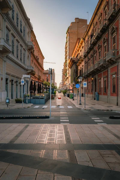 Taranto Włochy Lipiec 2023 Główna Ulica Taranto Bez Ludzi — Zdjęcie stockowe