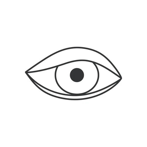 Значок Глаза Иллюстрация Стиле Набросков Ретровекторный Дизайн Годов — стоковый вектор