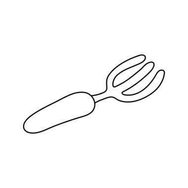 Yaba, bahçe aleti. Bahçe elementinin vektör illüstrasyonu. Özet biçimi. 