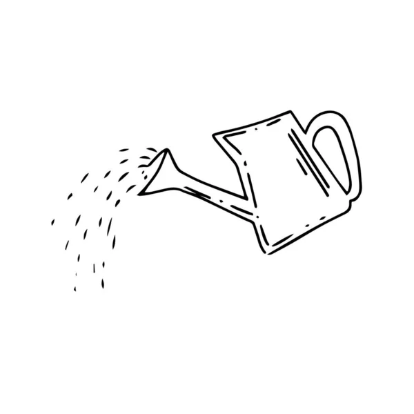 Keklik sulama kutusu. Vektör çizimi. Bahçıvanlık. Ekoloji. 