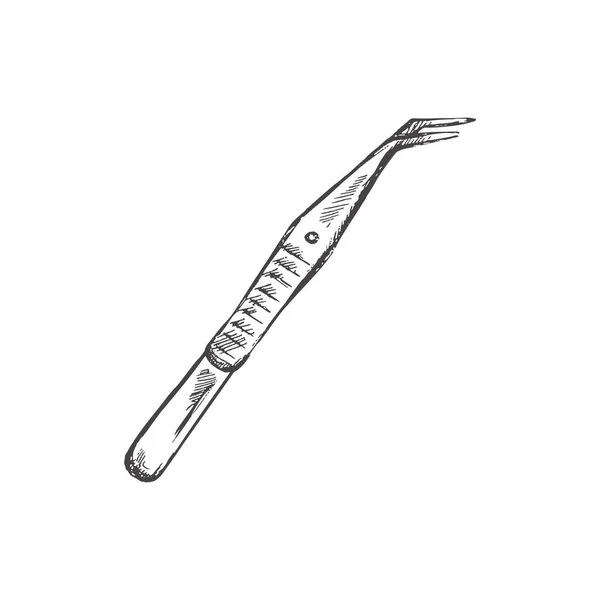 手绘口腔学特征 在白色背景下孤立的专业牙科工具老式矢量图解 牙齿矫正医生的设备 — 图库矢量图片