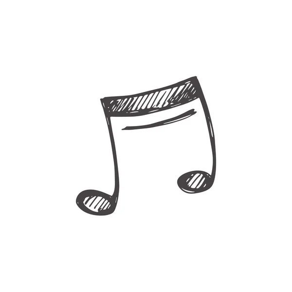 Musique Vectorielle Dessinée Main Illustration Esquisse Musicale Détaillée Style Rétro — Image vectorielle