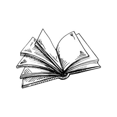 Vektör el yapımı okul ve ofis aletleri illüstrasyonu. Kitabın retro tarzında detaylı bir taslağı. Klasik eskiz öğesi. Okula Dönüş.