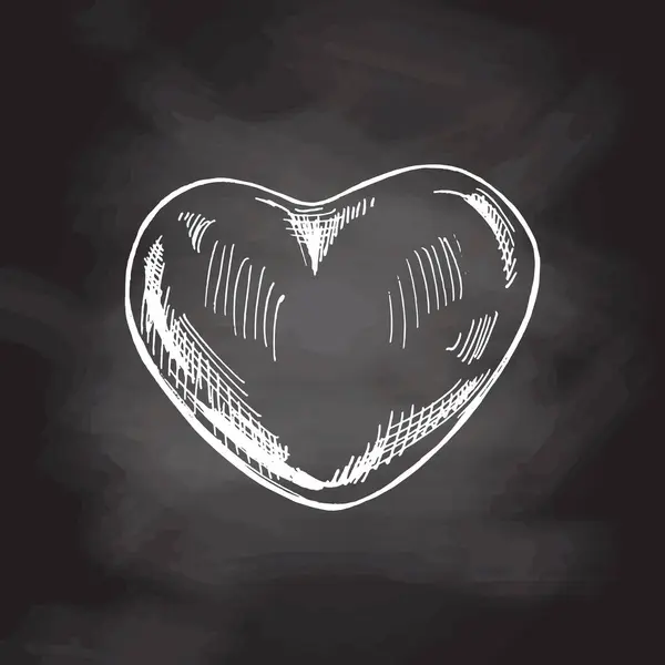 Elemento Estilo Vintage Dibujado Mano Doodle Lindo Corazón Pluma Tinta — Archivo Imágenes Vectoriales