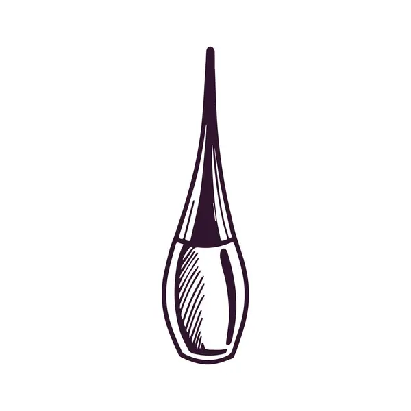 Hand Drawn Liquid Eyeliner Beauty Cosmetic Element Self Care Illustration — Stock Vector