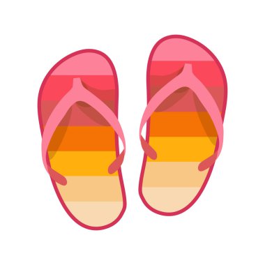 Beyaz arka planda izole edilmiş vektör Vietnam parmak arası terlikler. Vietnam plajı için tahta ayakkabılar. Çizgi film biçimi illüstrasyonu.