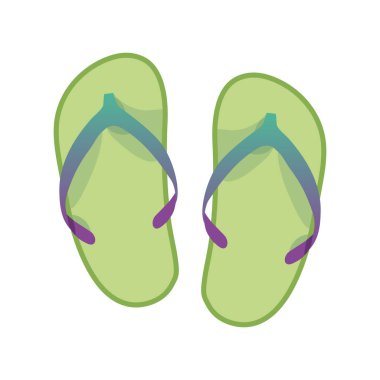 Beyaz arka planda izole edilmiş vektör Vietnam parmak arası terlikler. Vietnam plajı için tahta ayakkabılar. Çizgi film biçimi illüstrasyonu.