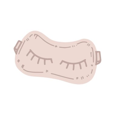 El yapımı göz maskesi, güzellik kozmetik unsuru, kişisel bakım, sağlık. Renkli düz biçim.