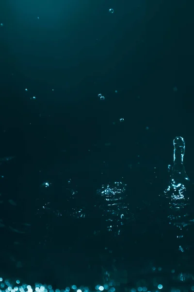 Blur Fundo Abstrato Com Bokeh Desfocado Luzes Sombra Água Azul — Fotografia de Stock