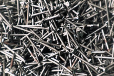 Metal çivi arka planı. Arkaplan dokusunu çiviler.