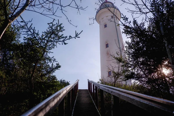 Treppen Führen Hinauf Zum Leuchtturm Lyngvig Fyr Holmsland Leuchtturm Hvide — Stockfoto