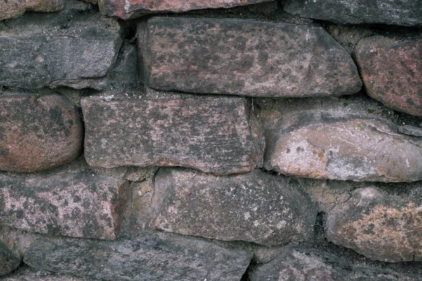 Zadní Stěna Velkých Přírodních Kamenů Naskládané Kameny Paty Budovy Detailní — Stock fotografie