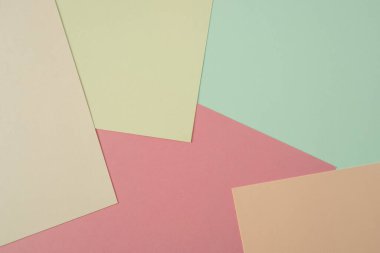Soyut geometrik renkli kağıt arkaplan. Hassas pastel renkler. Yumuşak renklerle soyut desen. Renkli kağıt arkaplanı.