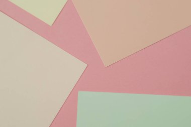 Soyut geometrik renkli kağıt arkaplan. Hassas pastel renkler. Yumuşak renklerle soyut desen. Renkli kağıt arkaplanı.