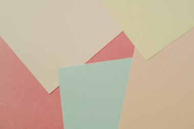 Soyut geometrik renkli kağıt arkaplan. Hassas pastel renkler. Yumuşak renklerle soyut desen. Renkli kağıt arkaplanı.