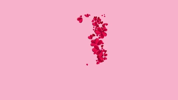 Cartão Postal Março Fundo Rosa Para Dia Mulher — Vídeo de Stock