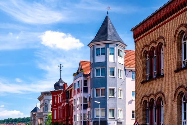 Eisenach Thueringen Gyönyörű Épületek Óvárosban Egy Napsütéses Napon Kék Égbolttal — Stock Fotó