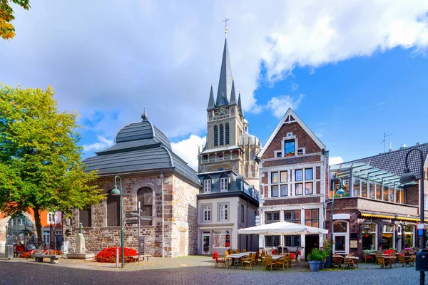 Kilátás Katedrálisra Aacheni Katedrális Német Aachener Dom Egy Római Katolikus — Stock Fotó
